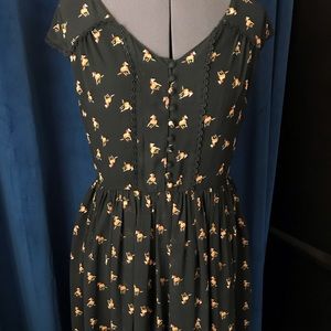 Lindy Bop chiffon horse print dress, size 6